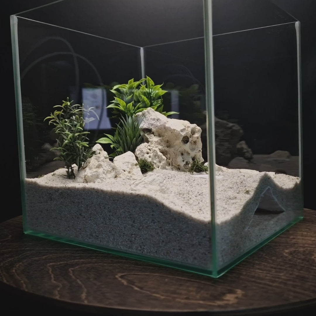 Terrarium Decor – Hideout Cave for Terrarium, Aquarium - Customizable Sizing - "One Way Inn" Model