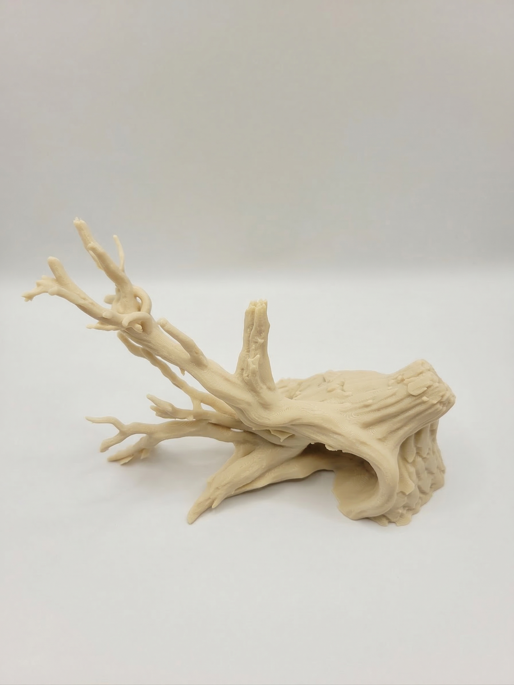 Aquarium Driftwood Freshwater Fish Tank Decor & Reptile Terrarium Accessories - Natural Spiderwood Style Wood Stump Cave for Jumping Spider, Betta Fish & Axolotl Hide