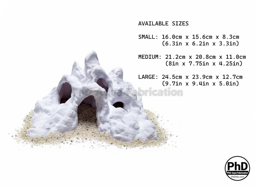 Aquarium Decor Cave Multiple Entrance Rock Feature - Fish Tank Hideout for Cichlids & Plecos - Large Reptile Terrarium Rock Ornament