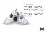 Aquarium Decor Cave Multiple Entrance Rock Feature - Fish Tank Hideout for Cichlids & Plecos - Large Reptile Terrarium Rock Ornament