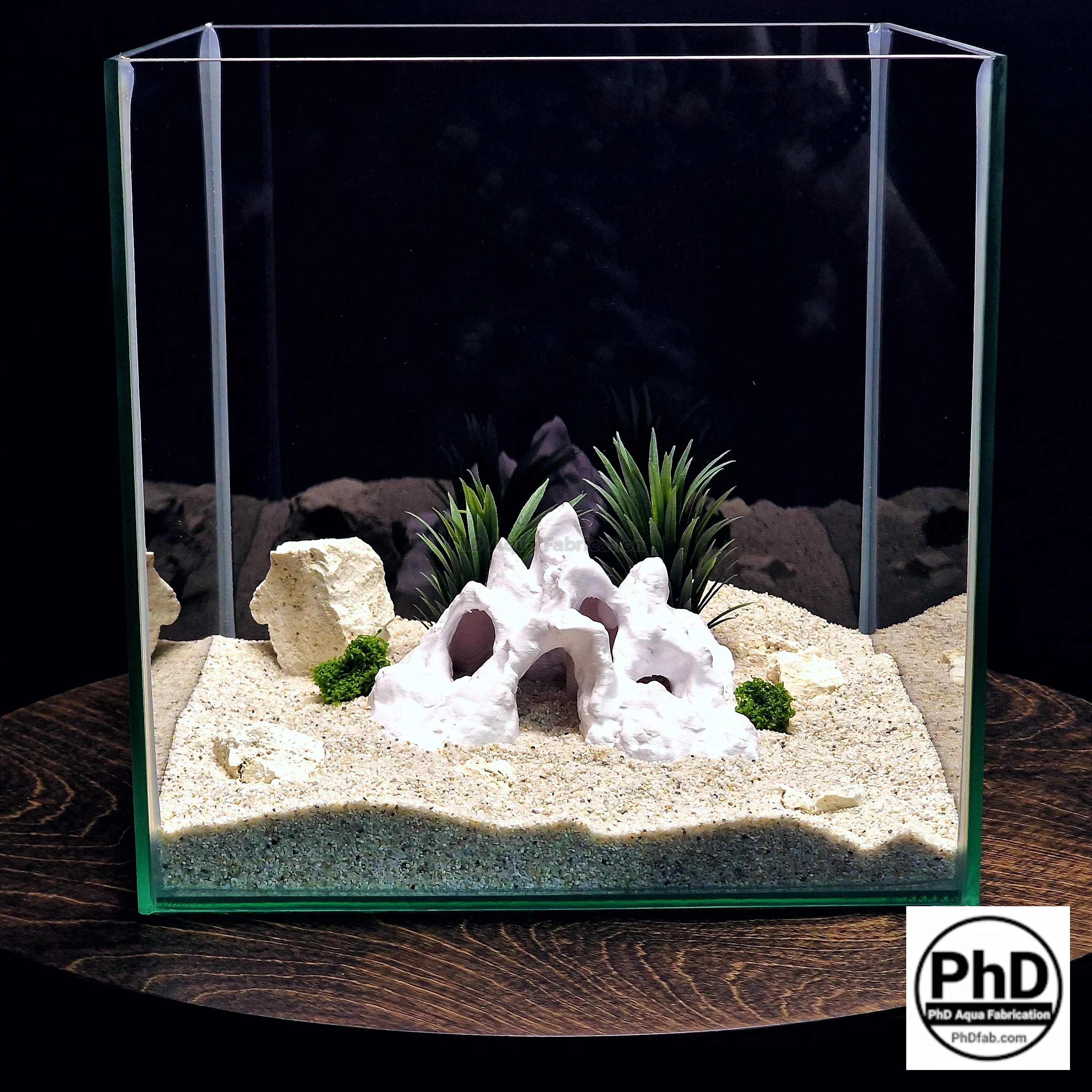 Aquarium Decor Cave Multiple Entrance Rock Feature - Fish Tank Hideout for Cichlids & Plecos - Large Reptile Terrarium Rock Ornament, AQU-HADALR-WH-L, AQU-HADALR-BR-L, AQU-HADALR-BE-L