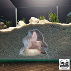 Aquarium Cave Underground Tunnel Hiding Spot - 3D Printed Rock Hide for Fish Shrimp Axolotl - Modular Fish Tank Decor, AQU-RIFCHA-BR-L, AQU-RIFCHA-BE-L, AQU-RIFCHA-WH-L
