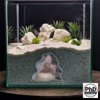 Aquarium Cave Underground Tunnel Hiding Spot - 3D Printed Rock Hide for Fish Shrimp Axolotl - Modular Fish Tank Decor