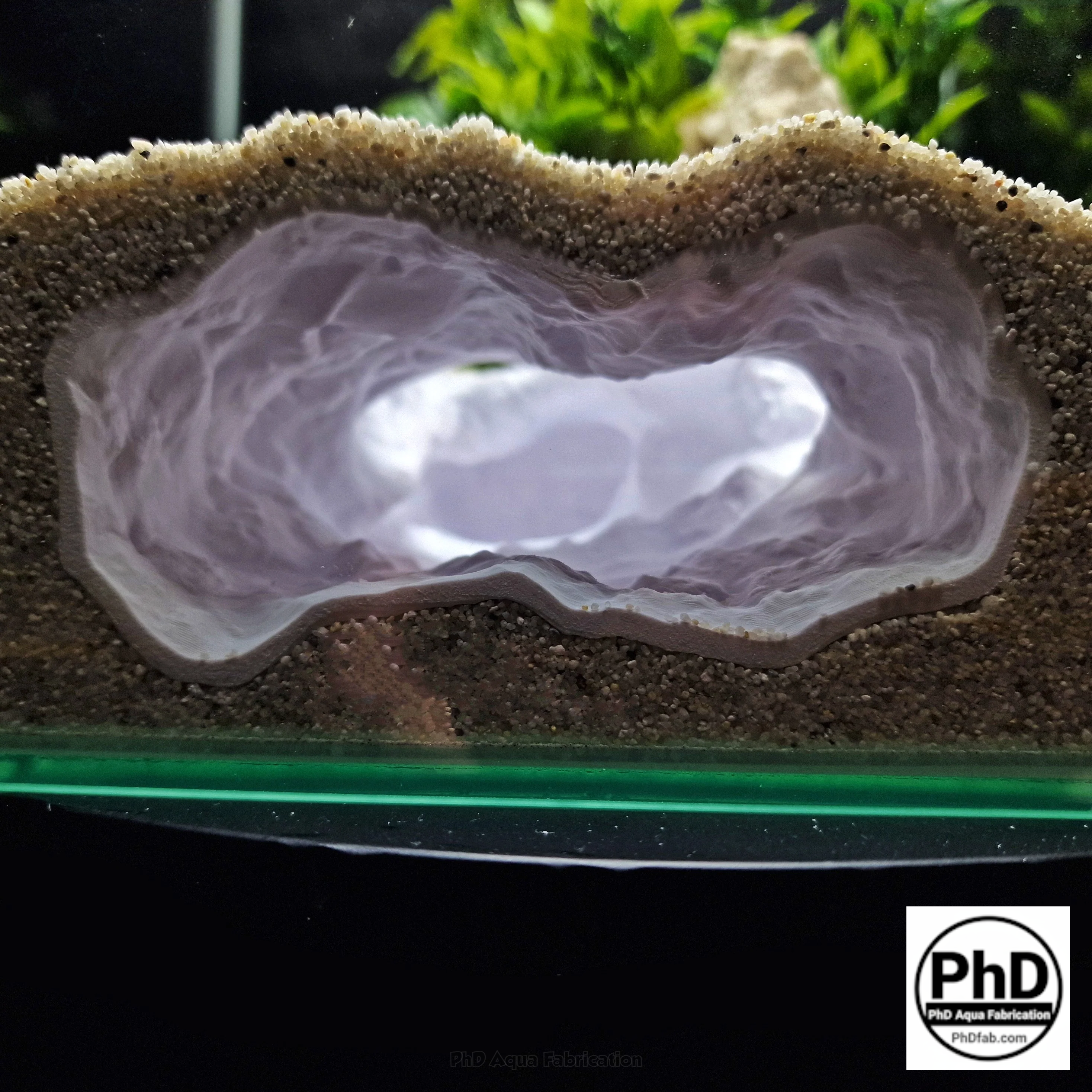 Aquarium Cave Decor - Underground Rock Feature for Fish Tanks - Natural Look Stone Hideout - 3D Printed Terrarium & Aquascape Ornament