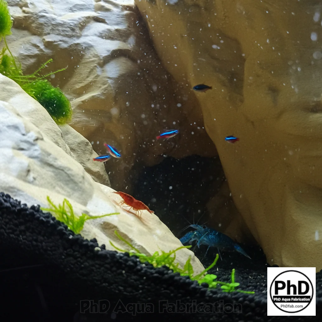 Aquarium Decor Cave - Natural Fish Tank Rock Decoration & Hideout for Shrimp, Betta, Axolotl & Reptiles - Unique Aquascape Accessory for Terrariums