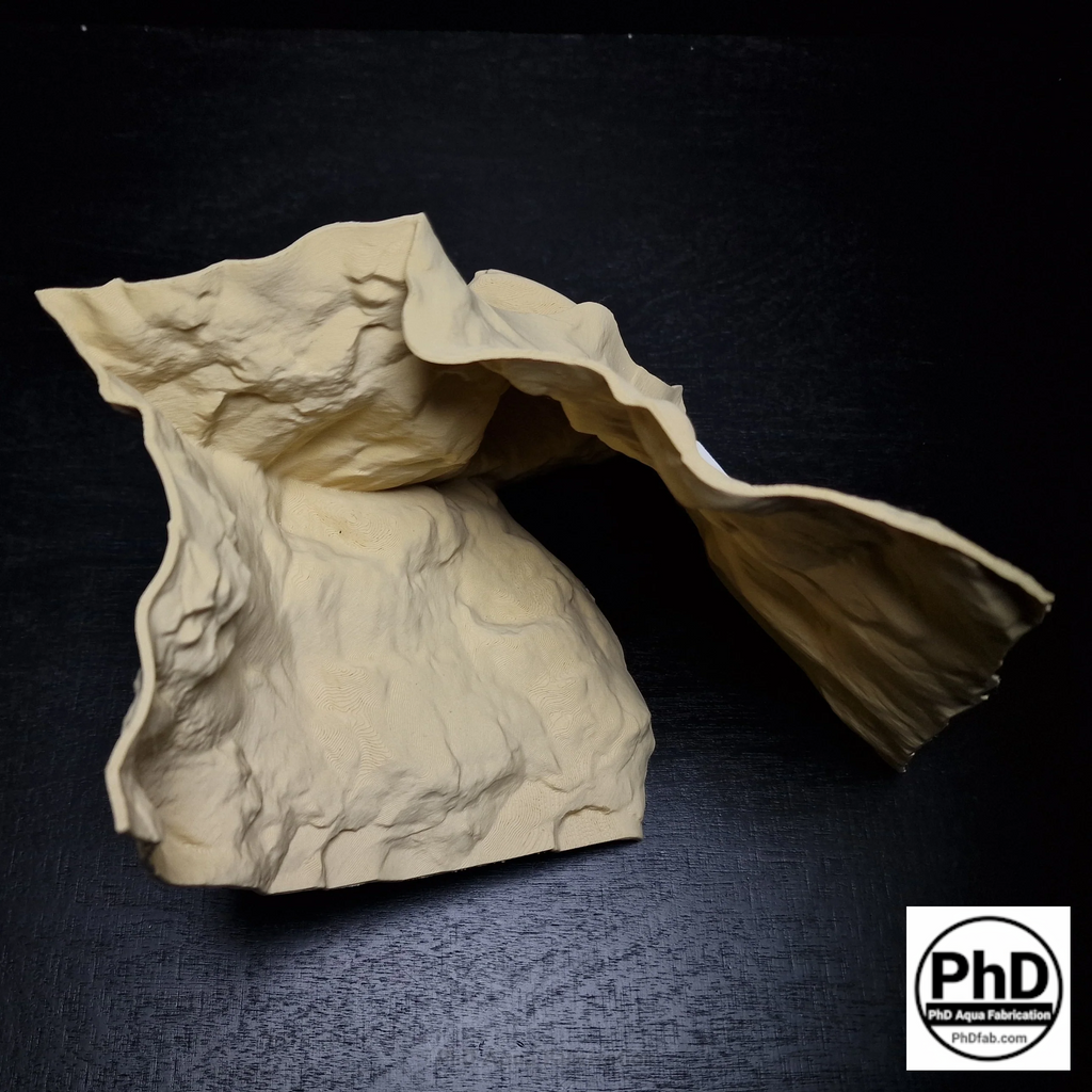 Aquarium Decor Cave - Natural Fish Tank Rock Decoration & Hideout for Shrimp, Betta, Axolotl & Reptiles - Unique Aquascape Accessory for Terrariums