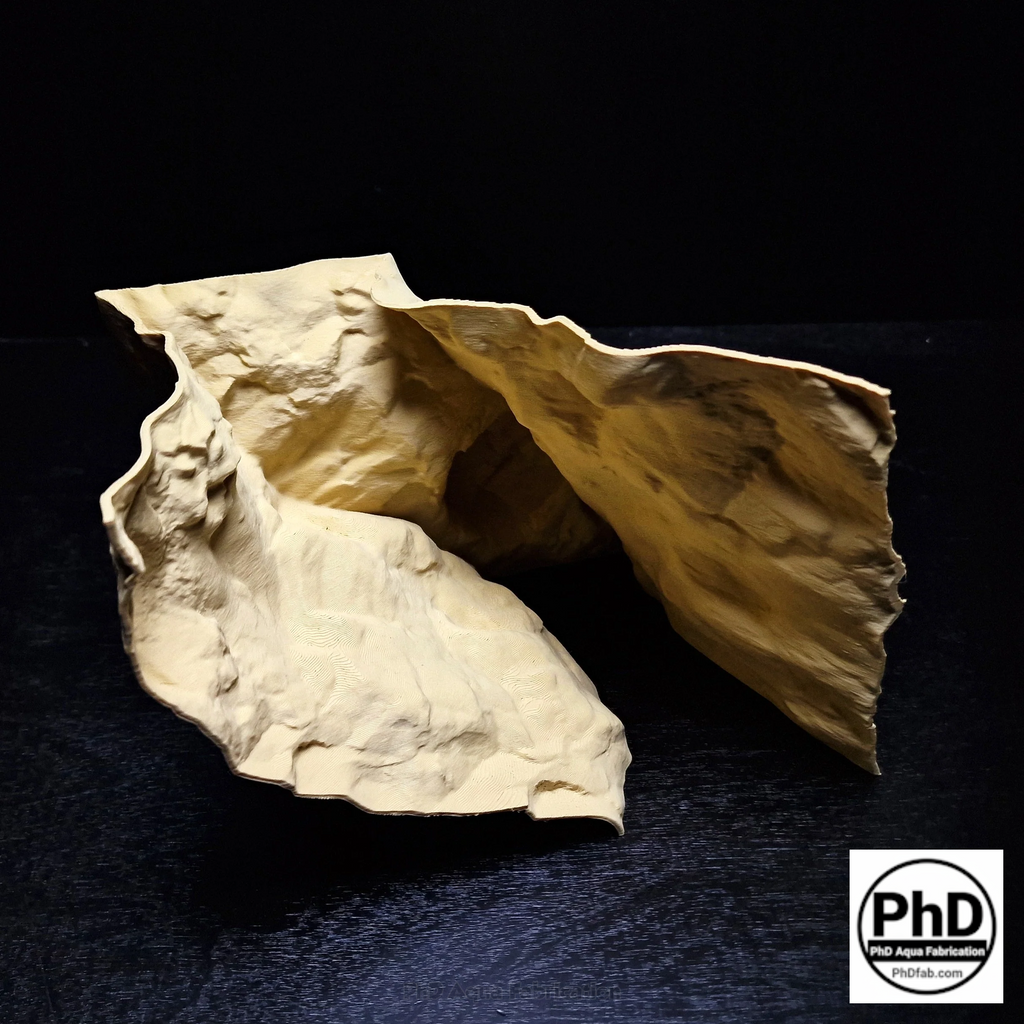 Aquarium Decor Cave - Natural Fish Tank Rock Decoration & Hideout for Shrimp, Betta, Axolotl & Reptiles - Unique Aquascape Accessory for Terrariums