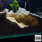 Aquarium Cave Decor - Underground Rock Sanctuary for Fish Tanks - 3D Printed Stone Hideout - Minimalist Aquascape & Terrarium Ornament