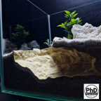 Aquarium Cave Decor - Underground Rock Sanctuary for Fish Tanks - 3D Printed Stone Hideout - Minimalist Aquascape & Terrarium Ornament