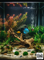 Aquarium Driftwood Freshwater Fish Tank Decor & Reptile Terrarium Accessories - Natural Spiderwood Style Wood Stump Cave for Jumping Spider, Betta Fish & Axolotl Hide