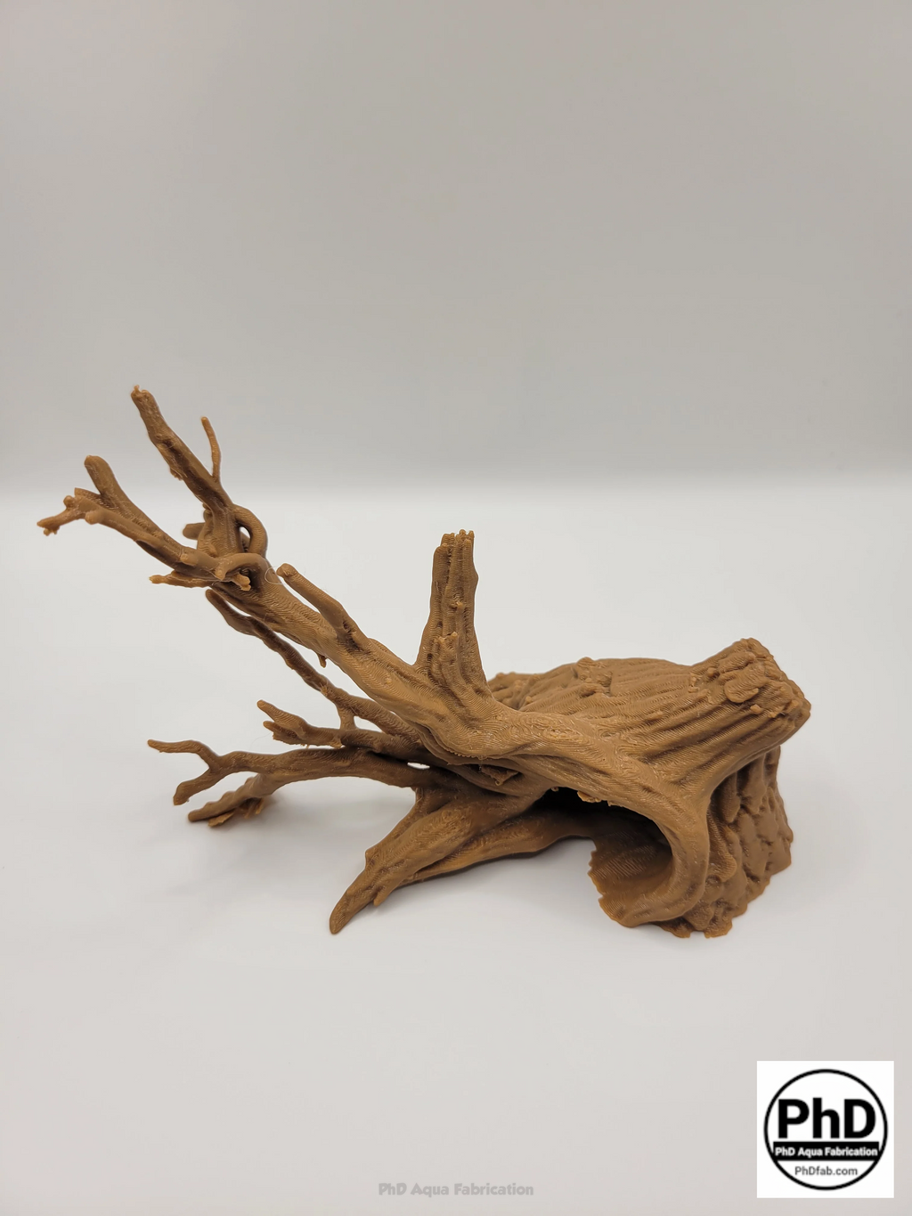 Aquarium Driftwood Freshwater Fish Tank Decor & Reptile Terrarium Accessories - Natural Spiderwood Style Wood Stump Cave for Jumping Spider, Betta Fish & Axolotl Hide