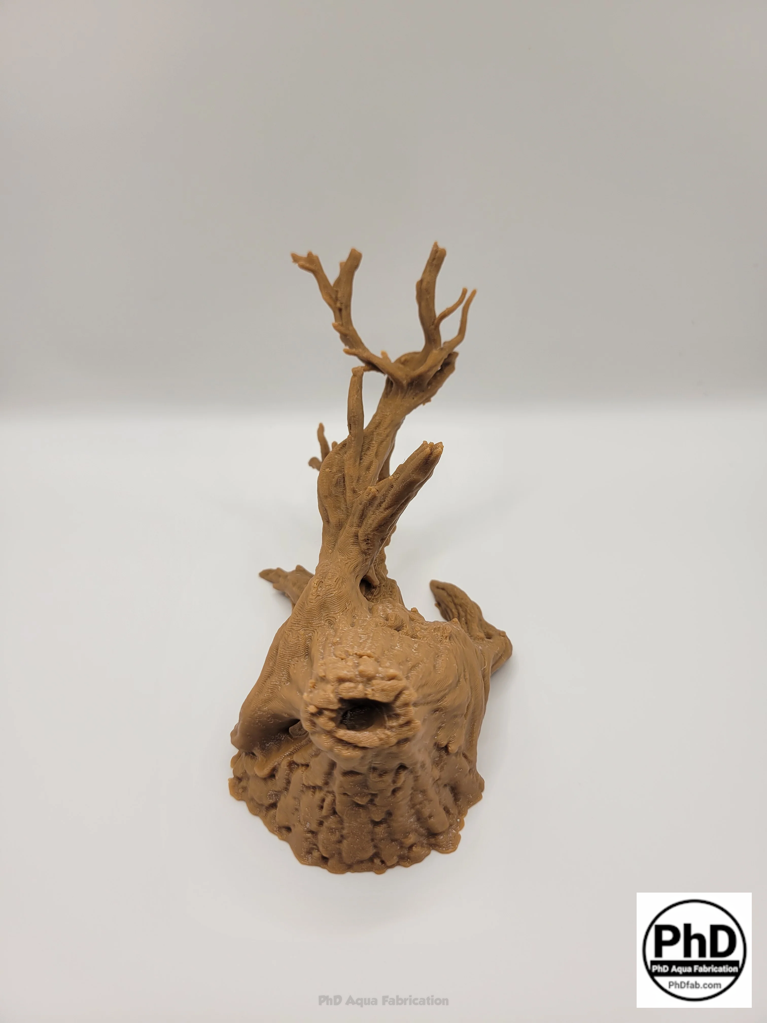 Aquarium Driftwood Freshwater Fish Tank Decor & Reptile Terrarium Accessories - Natural Spiderwood Style Wood Stump Cave for Jumping Spider, Betta Fish & Axolotl Hide
