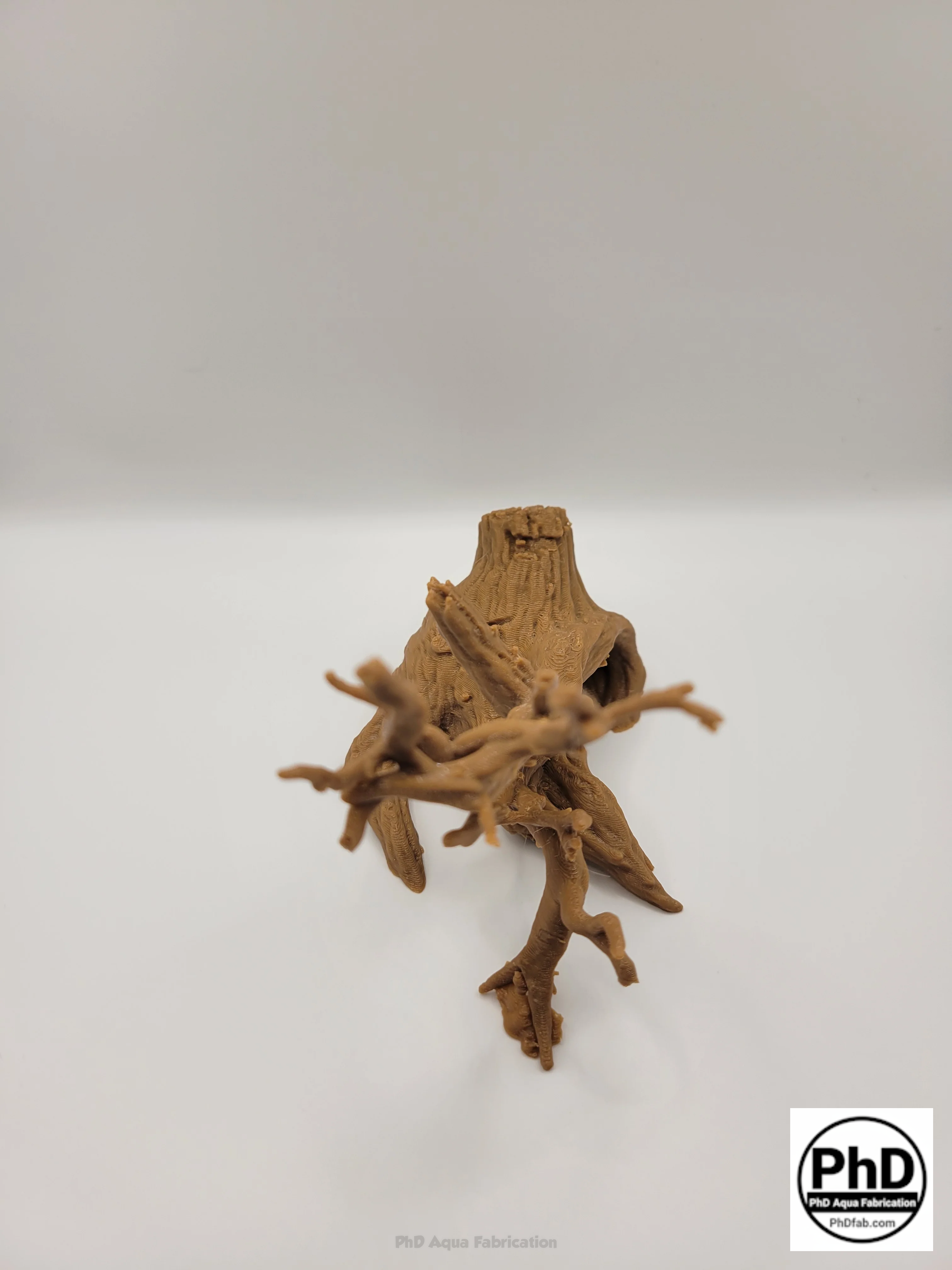 Aquarium Driftwood Freshwater Fish Tank Decor & Reptile Terrarium Accessories - Natural Spiderwood Style Wood Stump Cave for Jumping Spider, Betta Fish & Axolotl Hide