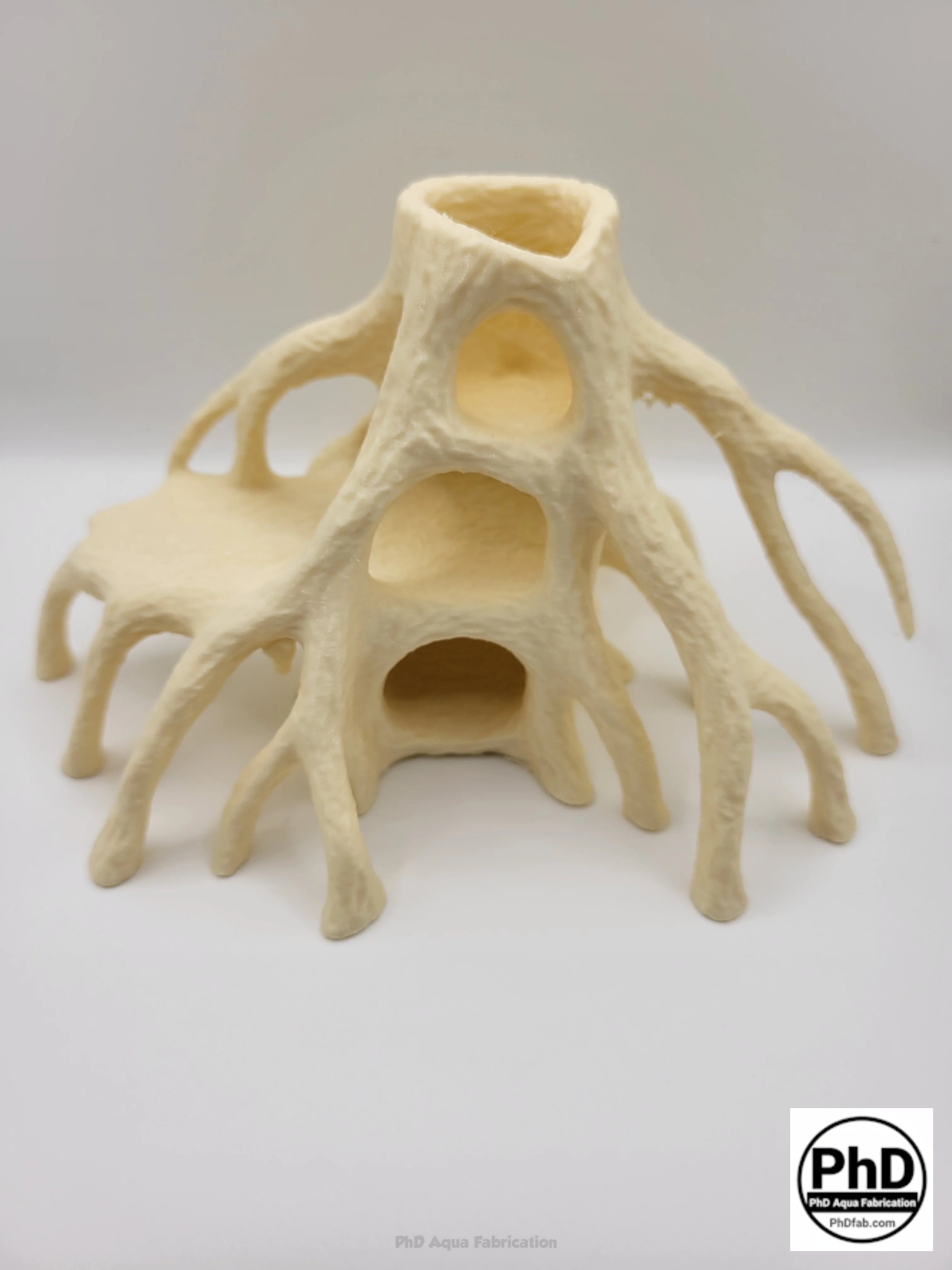 Aquarium Wood Decor Red Mangrove Caves - 3D Printed Natural Root Hideout for Fish & Shrimp - Mangrove Driftwood Style Terrarium Ornament