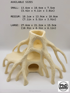 Aquarium Wood Decor Red Mangrove Caves - 3D Printed Natural Root Hideout for Fish & Shrimp - Mangrove Driftwood Style Terrarium Ornament