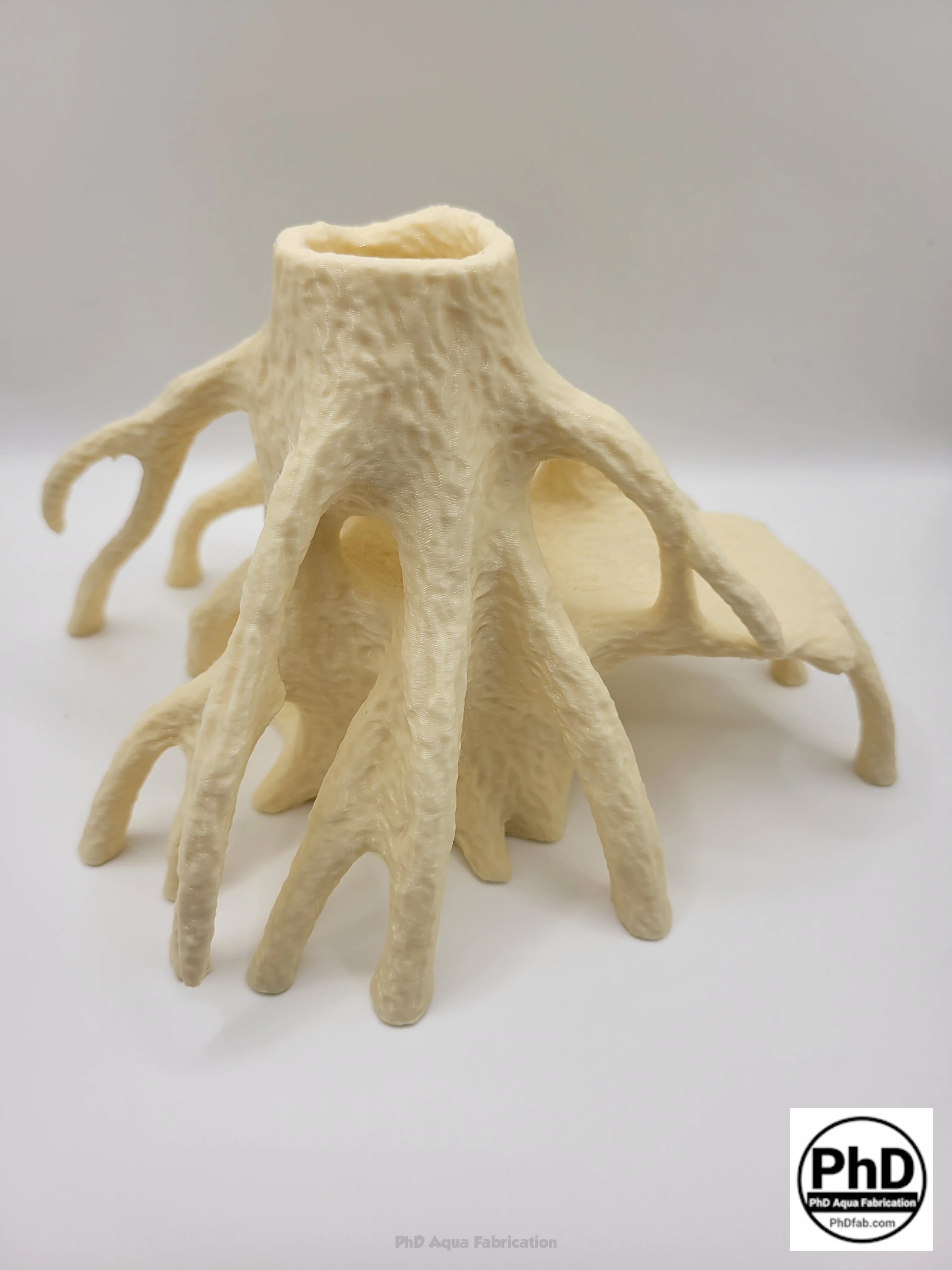 Aquarium Wood Decor Red Mangrove Caves - 3D Printed Natural Root Hideout for Fish & Shrimp - Mangrove Driftwood Style Terrarium Ornament