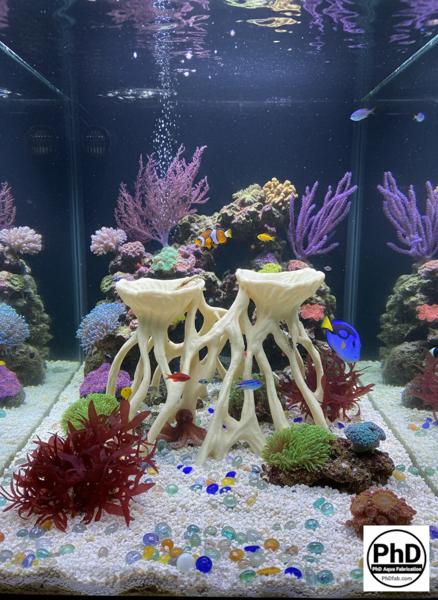 Aquarium Wood Decor Mangrove Root Planters - 3D Printed Mangrove Roots for Live Plants - Fish Tank & Terrarium Aquascaping Ornament, NOV-MANRPL-BR-L, NOV-MANRPL-BE-L