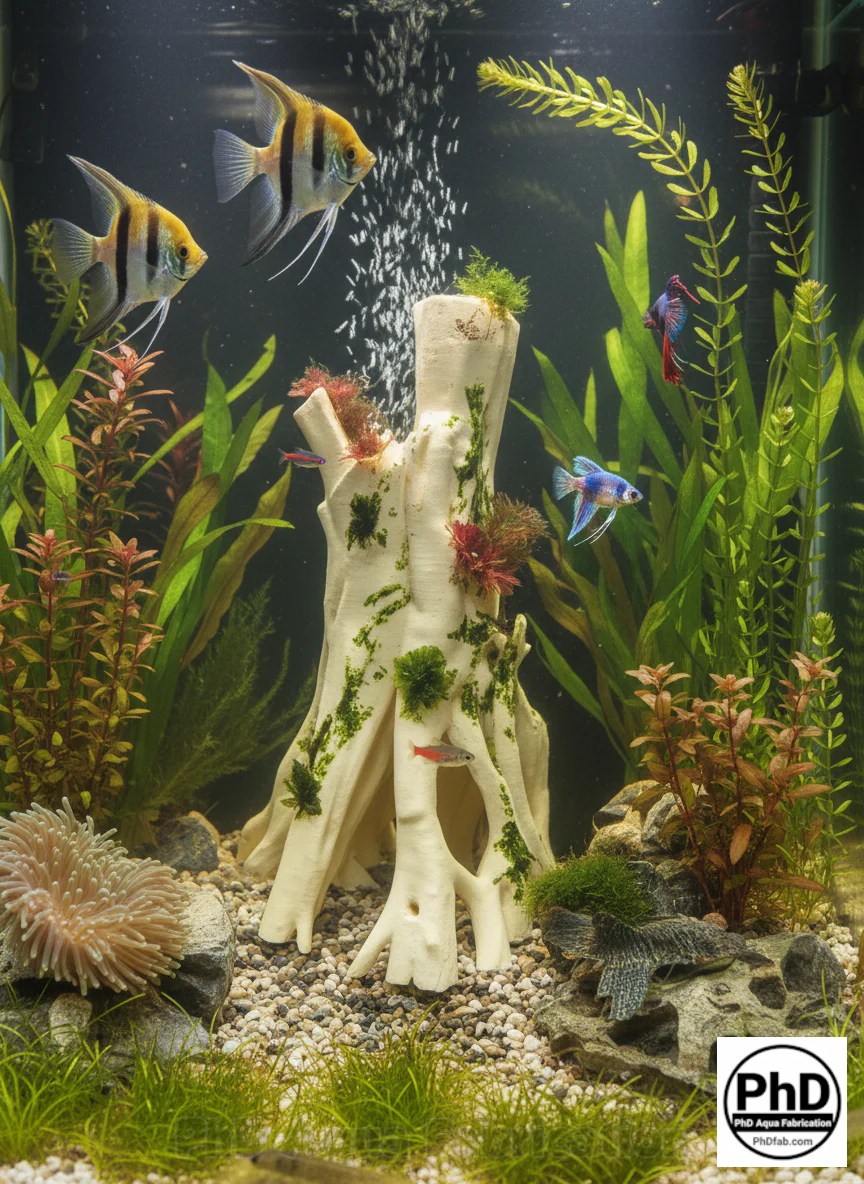 Mangrove Root Aquarium Driftwood - 3D Printed Tree Root for Reptile Terrarium, Realistic Aquascape Wood - "Mangrove Driftwood Root"