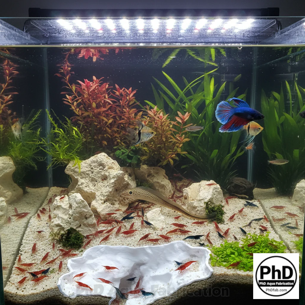 Aquarium Rift Decor - Fish Tank Hideout - Natural Rock Wall Ornament - "Driftaway Grotto", AQU-DGROTT-BR-L, AQU-DGROTT-WH-L, AQU-DGROTT-BE-L