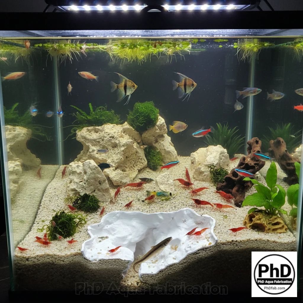 Aquarium Rift Decor - Fish Tank Hideout - Natural Rock Wall Ornament - "Driftaway Grotto", AQU-DGROTT-BR-L, AQU-DGROTT-WH-L, AQU-DGROTT-BE-L