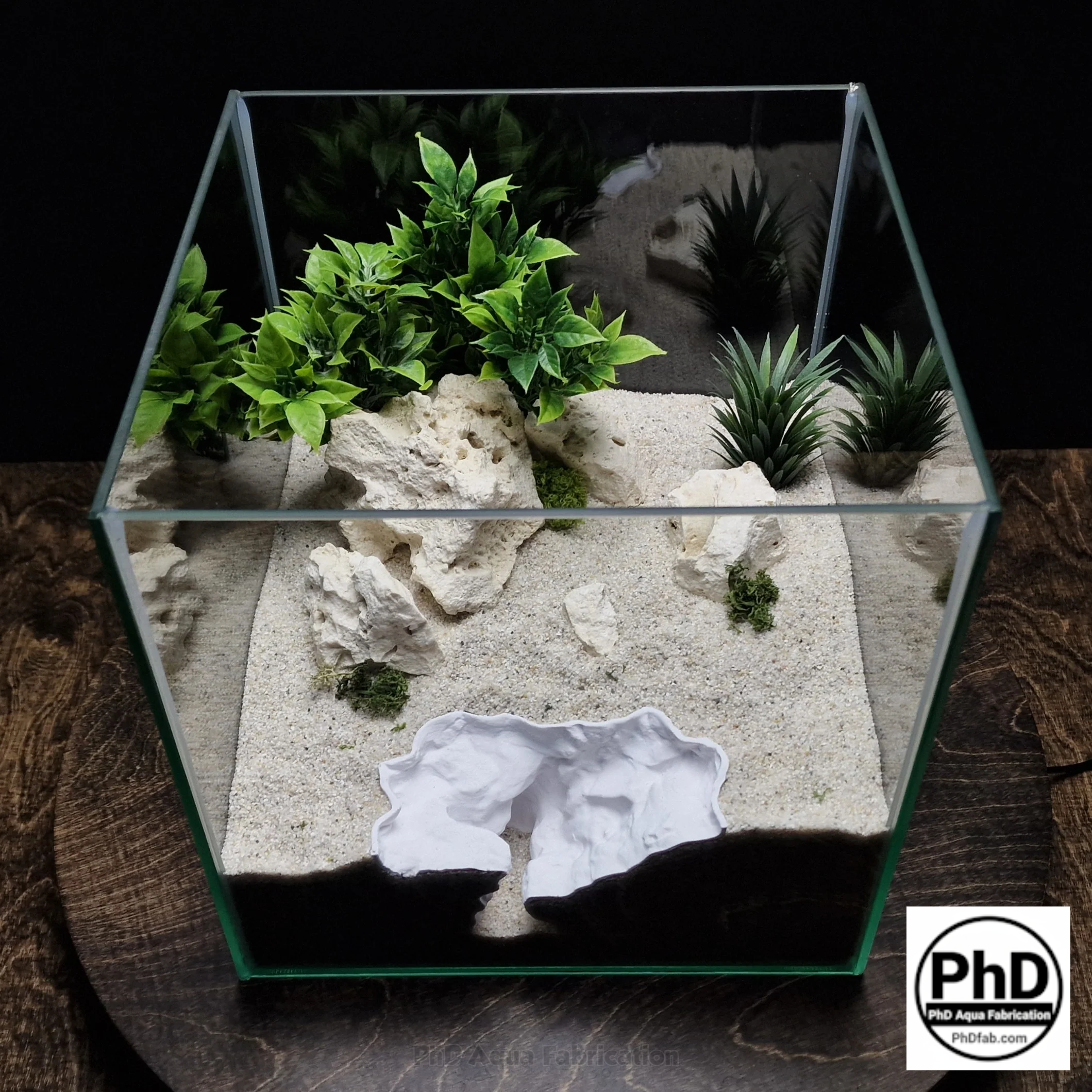 Aquarium Rift Decor - Fish Tank Hideout - Natural Rock Wall Ornament - "Driftaway Grotto"