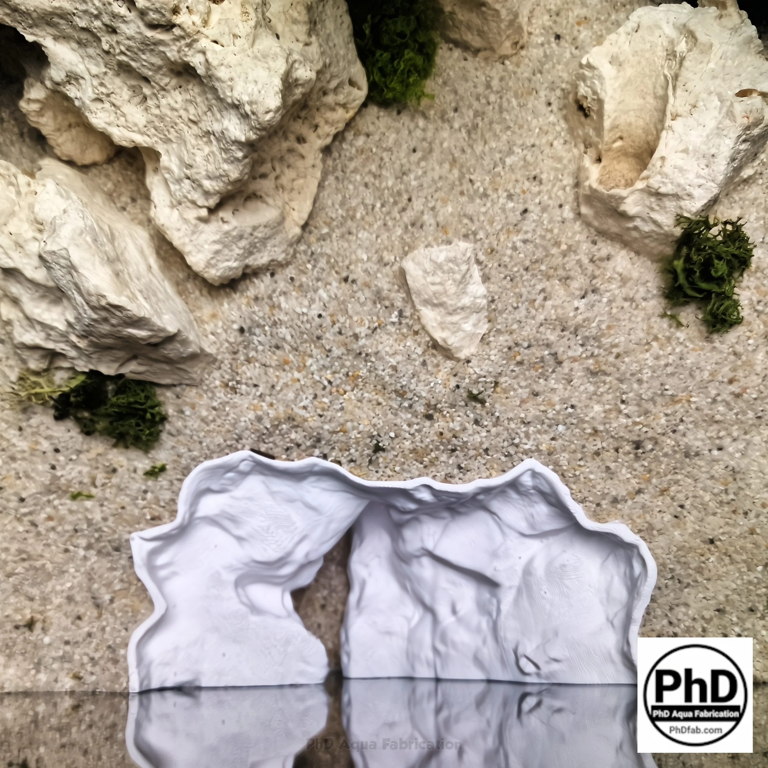 Aquarium Rift Decor - Fish Tank Hideout - Natural Rock Wall Ornament - "Driftaway Grotto"