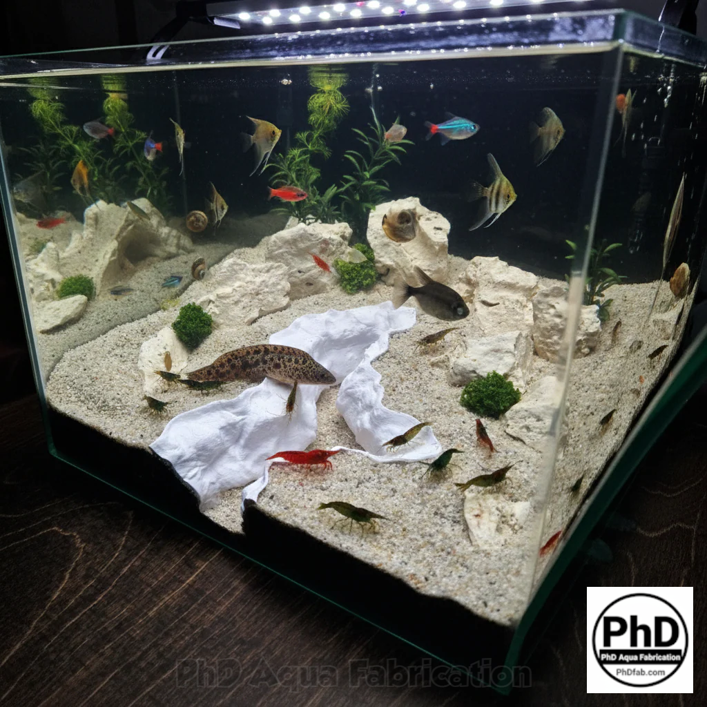Aquarium Rift Decor - 3D Printed Rock Divider - Aquascaping Ornament & Reptile Terrarium Decoration - "Nowhere Hollow", AQU-NOWHOL-BR-L, AQU-NOWHOL-WH-L, AQU-NOWHOL-BE-L