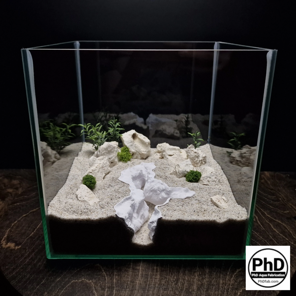 Aquarium Rift Decor - 3D Printed Rock Divider - Aquascaping Ornament & Reptile Terrarium Decoration - "Nowhere Hollow"