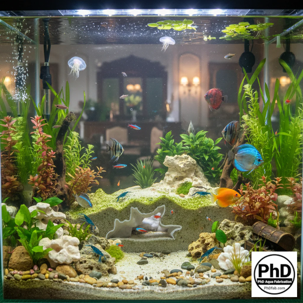 Aquarium Cave Decor - Underground Tunnel & Root Cavern - Natural Look Aquascaping & Terrarium Ornament - "Sunflower Root Cavern", AQU-SUNFLO-BR-L, AQU-SUNFLO-WH-L, AQU-SUNFLO-BE-L