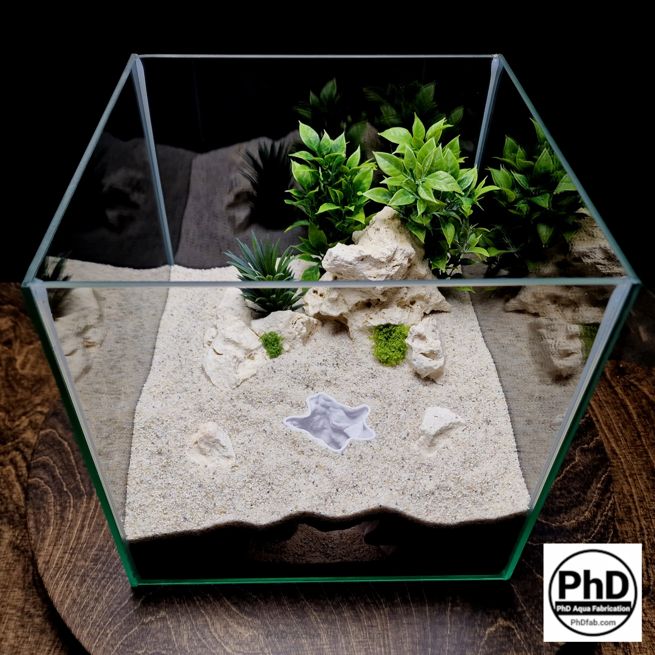 Aquarium Cave Decor - Underground Tunnel & Root Cavern - Natural Look Aquascaping & Terrarium Ornament - "Sunflower Root Cavern"