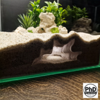 Aquarium Cave Decor - Underground Tunnel & Root Cavern - Natural Look Aquascaping & Terrarium Ornament - "Sunflower Root Cavern"