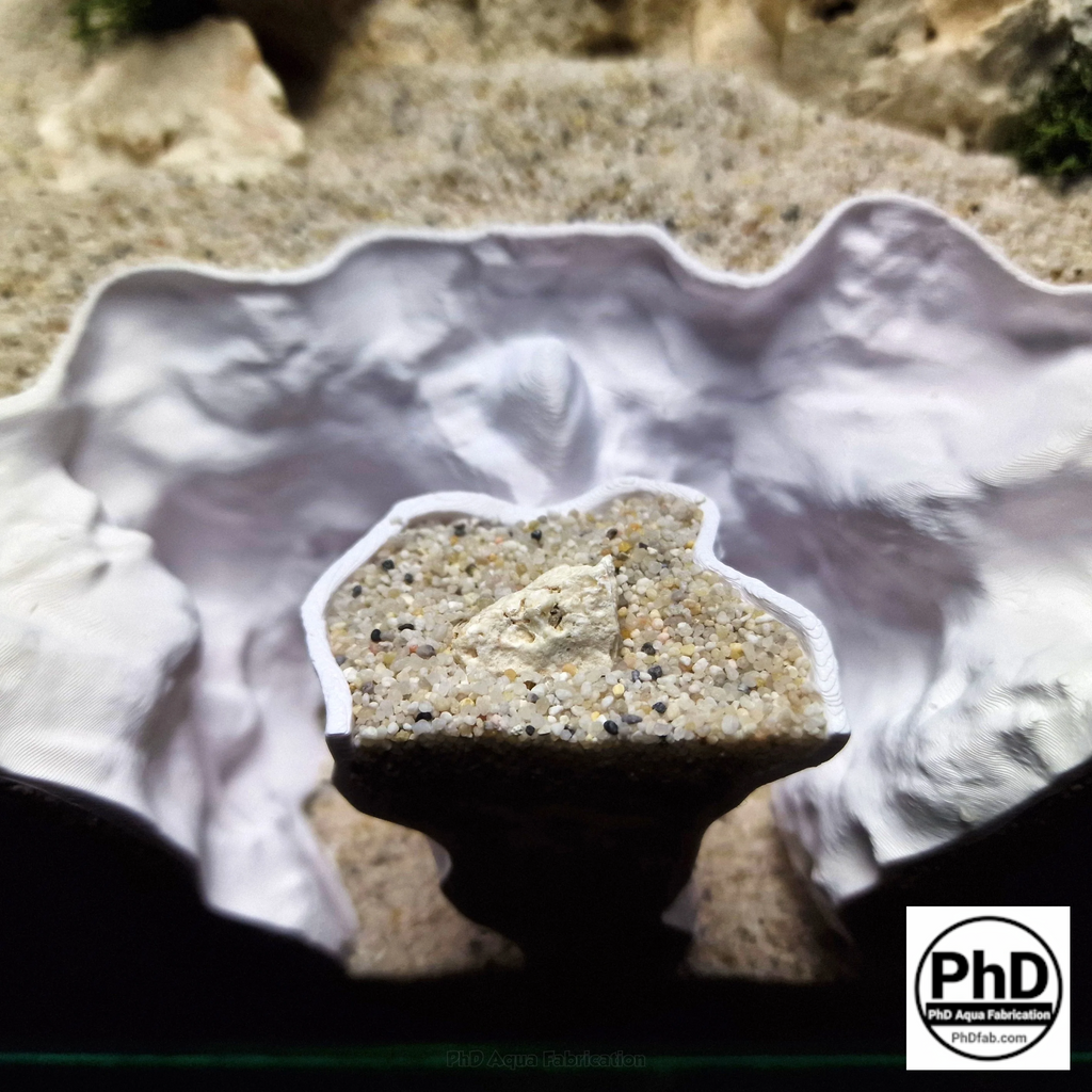 Watermarked - Aquarium Decor Rift - 3D Printed Double Divider for Fish Tank Aquascaping - "Rocky Chaos Den"