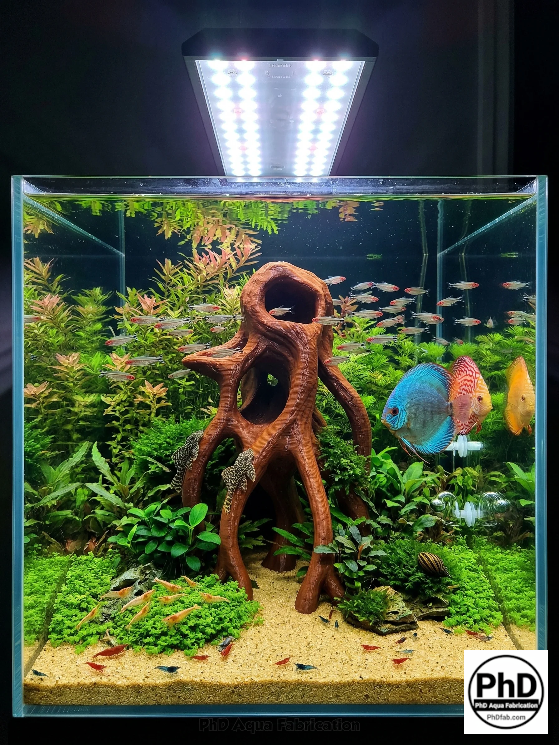 Aquarium Wood Decor - Tall 3D Printed Natural Look Wood Propagules for Vertical Aquascaping - "High Mangrove Roots", NOV-HIGMAN-BR-L, NOV-HIGMAN-BE-L