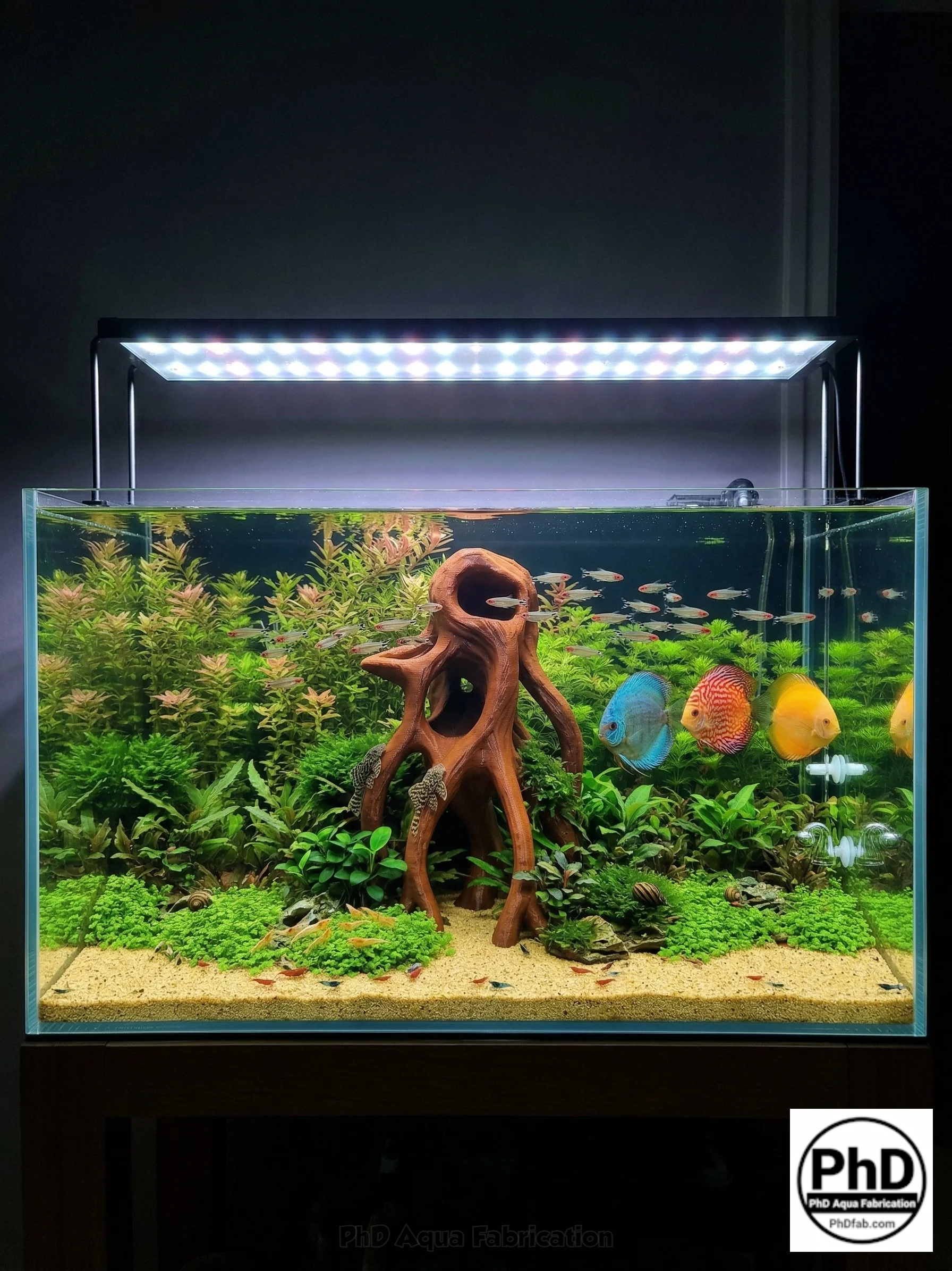 Aquarium Wood Decor - Tall 3D Printed Natural Look Wood Propagules for Vertical Aquascaping - "High Mangrove Roots", NOV-HIGMAN-BR-L, NOV-HIGMAN-BE-L
