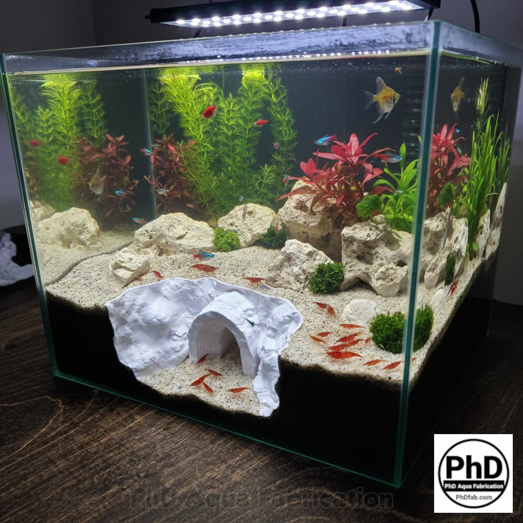 Aquarium Decor Cave - Underground Sanctuary for Fish - Reptile & Amphibian Terrarium Accessory - "Do Not Enter Den", AQU-DONOTE-BR-L, AQU-DONOTE-WH-L, AQU-DONOTE-BE-L