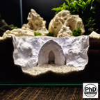Aquarium Decor Cave - Underground Sanctuary for Fish - Reptile & Amphibian Terrarium Accessory - "Do Not Enter Den"