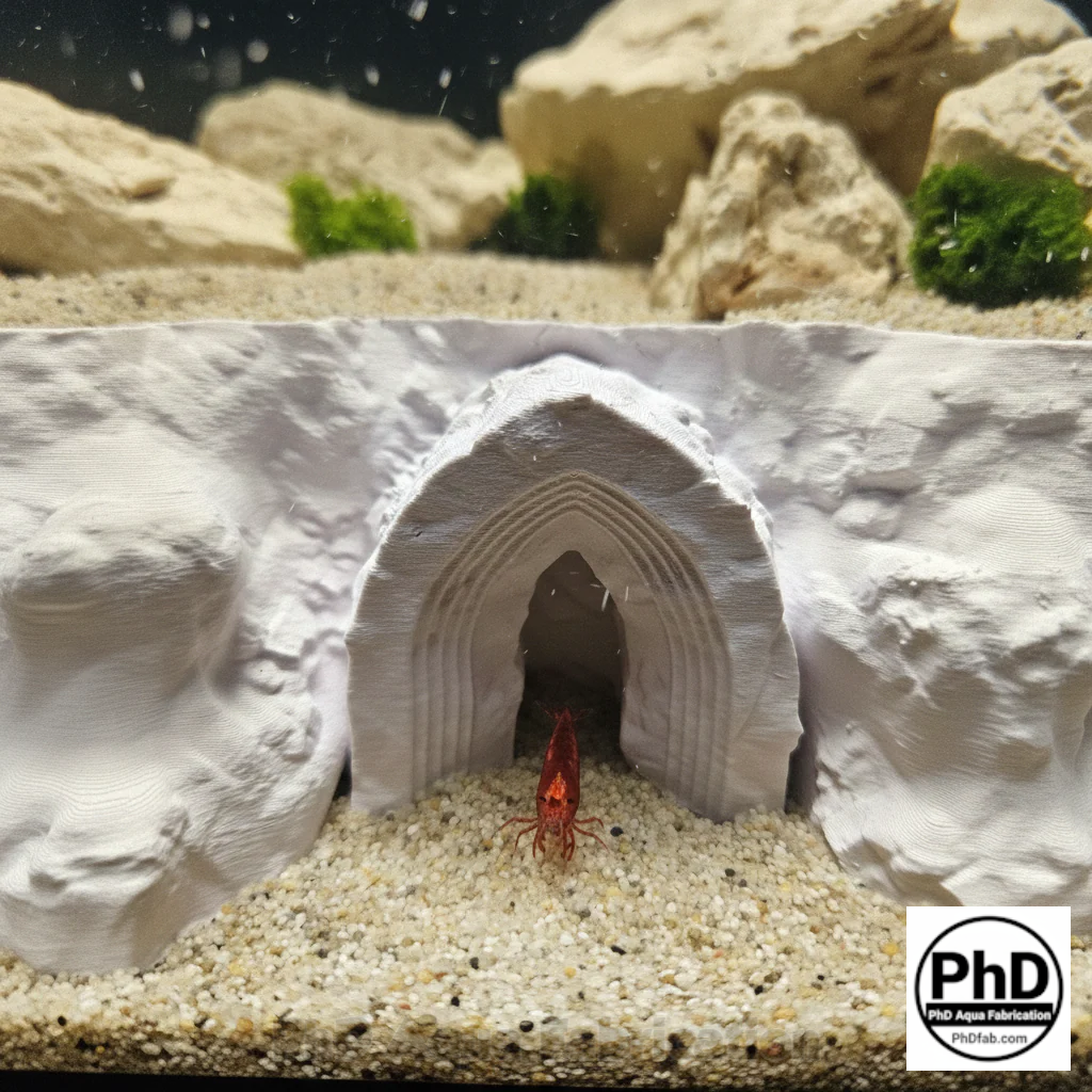 Aquarium Decor Cave - Underground Sanctuary for Fish - Reptile & Amphibian Terrarium Accessory - "Do Not Enter Den", AQU-DONOTE-BR-L, AQU-DONOTE-WH-L, AQU-DONOTE-BE-L