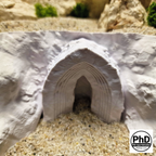 Aquarium Decor Cave - Underground Sanctuary for Fish - Reptile & Amphibian Terrarium Accessory - "Do Not Enter Den", AQU-DONOTE-BR-L, AQU-DONOTE-WH-L, AQU-DONOTE-BE-L