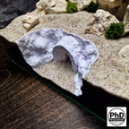 Aquarium Decor Cave - Underground Sanctuary for Fish - Reptile & Amphibian Terrarium Accessory - "Do Not Enter Den"