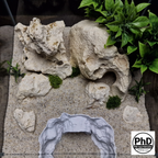 Aquarium Decor Cave - Underground Sanctuary for Fish - Reptile & Amphibian Terrarium Accessory - "Do Not Enter Den"