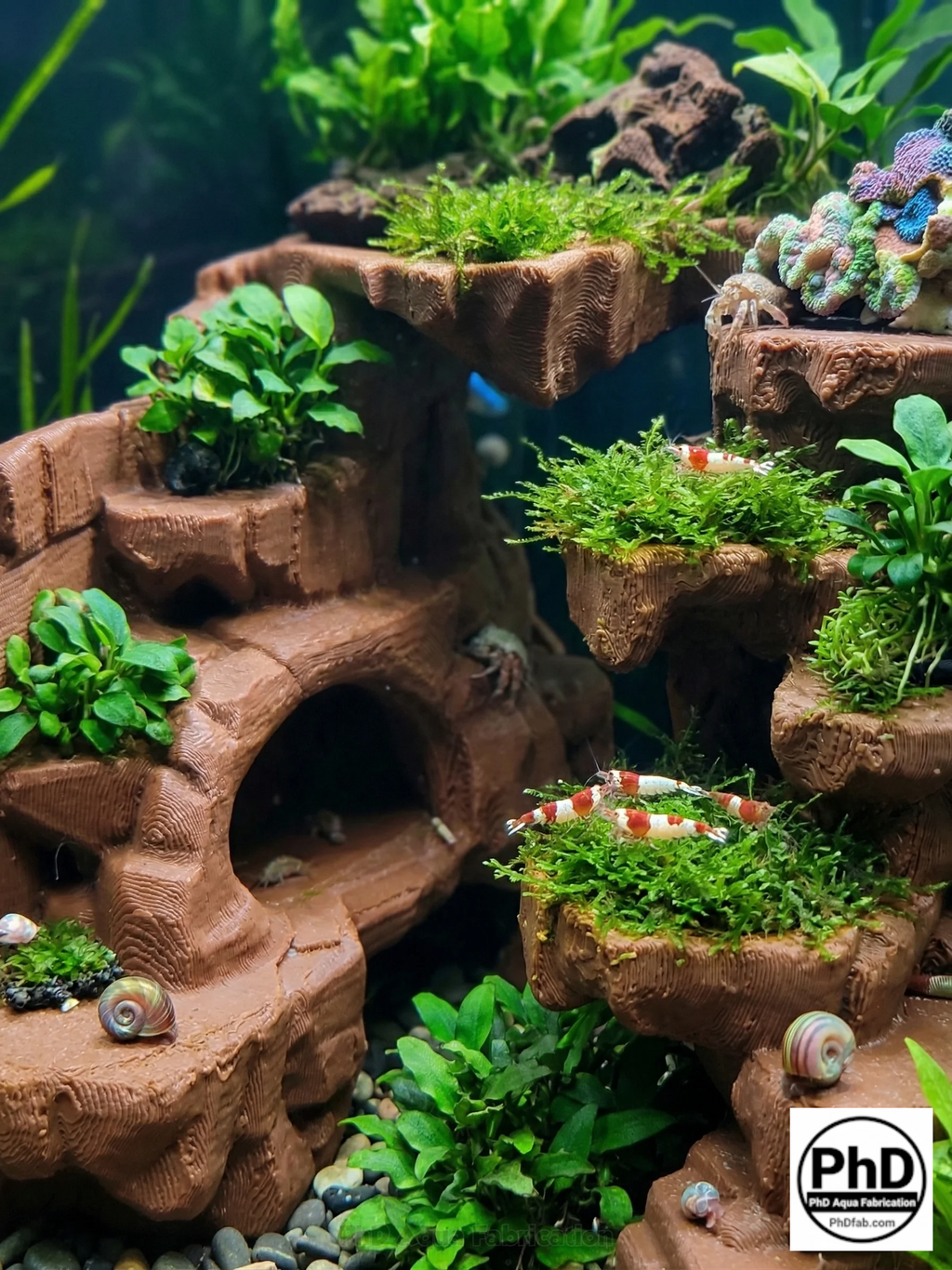 Customizable Terrarium Background Wall – 3D Rock Decoration for Aquascaping (Custom Dimensions)