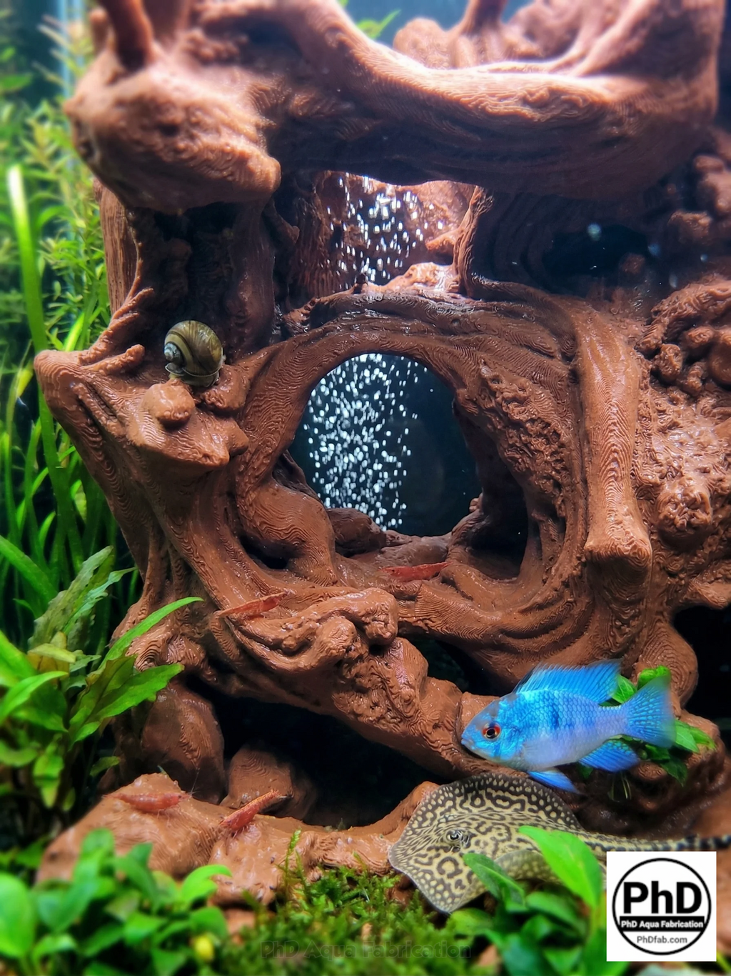Terrarium Background Wall – Customizable Dimensions to Fit Your Tank - 3D Wood Decoration for Aquascaping