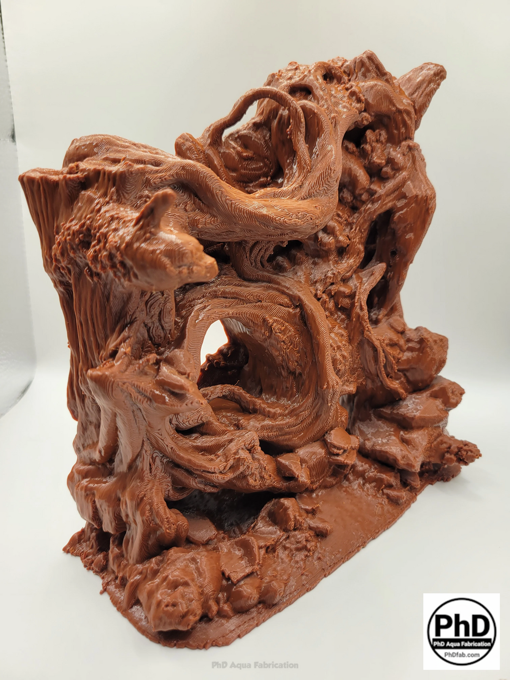 Terrarium Background Wall – Dimensions to Fit Your Tank - 3D Wood Decoration for Aquascaping, NOV-STRROO-BR-L, NOV-STRROO-BE-L
